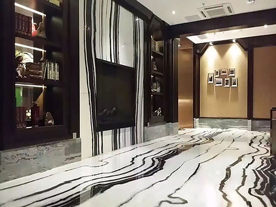 panda white marble flooring factory